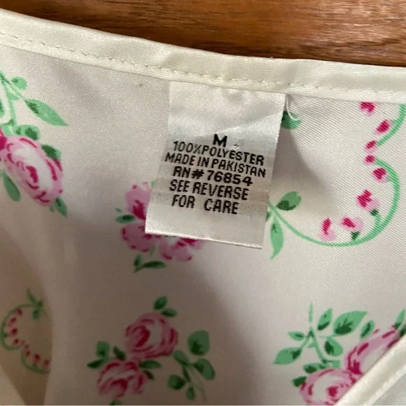 Vintage 90s pink floral heart print slip dress - Picture 4 of 4